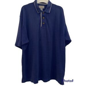 3 for $25-Cutter & Buck Mens Polo Shirt-Large-Blue Cotton Casual